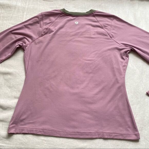 NWOT Mountain Hardwear Lons Sleeve Square Neck Top - Mauve Size L - Picture 2 of 8